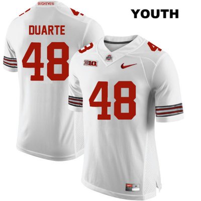 Youth NCAA Ohio State Buckeyes Tate Duarte #48 College Stitched Authentic Nike White Football Jersey PT20L04AC